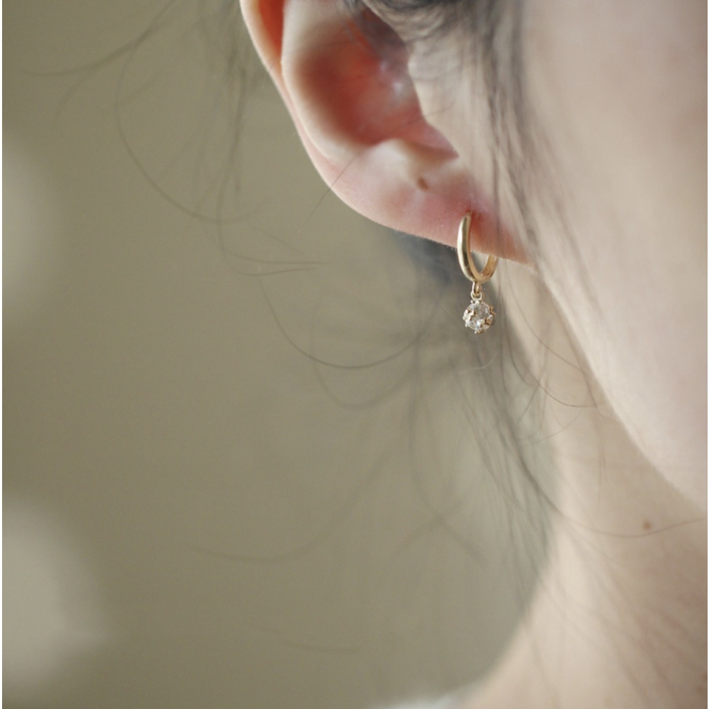 183-littlegirl gifts- Sparkling ball earrings s925 ราคา ถูกที่สุด ดีลบีเคเค แกลเลอรีภาพที่ 8