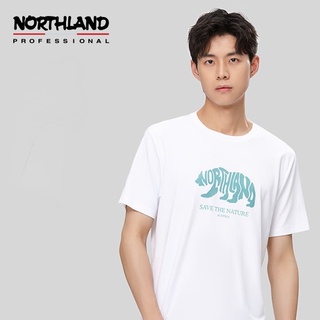 เสื้อยืดแขนสั้น ผ้าฝ้าย พิมพ์ลาย Norseland ทรงหลวม เหมาะกับฤดูใบไม้ผลิ และฤดูร้อน สําหรับผู้ชาย