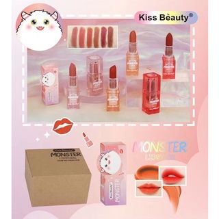 KISS BEAUTY Monster Lipstick ลิปสติกเนื้อเวลเวทแมทต์ สีสวย ติดทนนาน