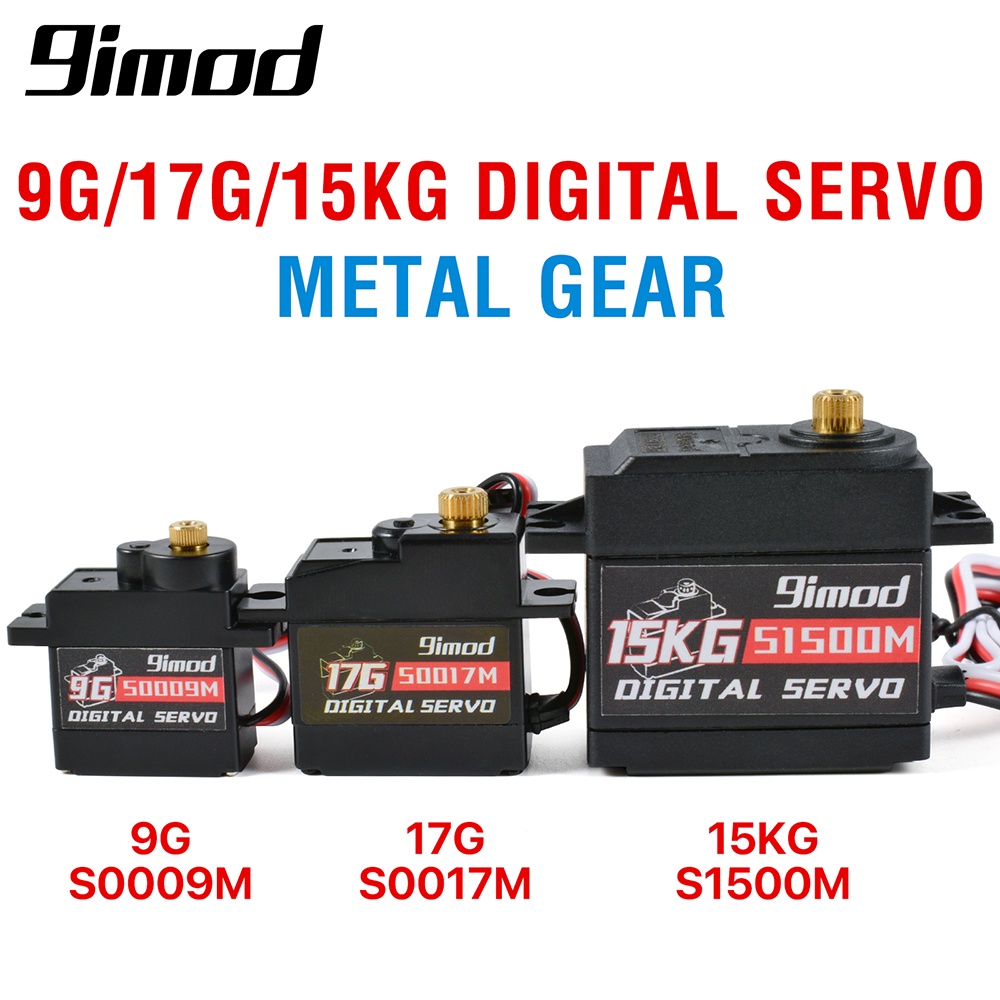 9imod Servo Digital Servo Motor High Speed Steering Servo 9g 17g 15kg Metal Gear Servo for 1:10 1:12