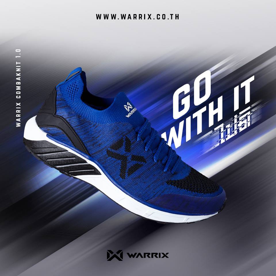 รองเท้า Warrix Combaknit 1.0 สีน้ำเงิน