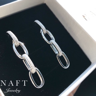 Dimension Chain Drop Sterling silver earrings