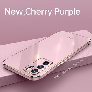 OPPO Reno7 7z Pro Reno6 Series เคสโทรศัพท์มือถือ ชุบไฟฟ้า ขอบตรง ป้องกันกล้อง หรูหรา สําหรับ