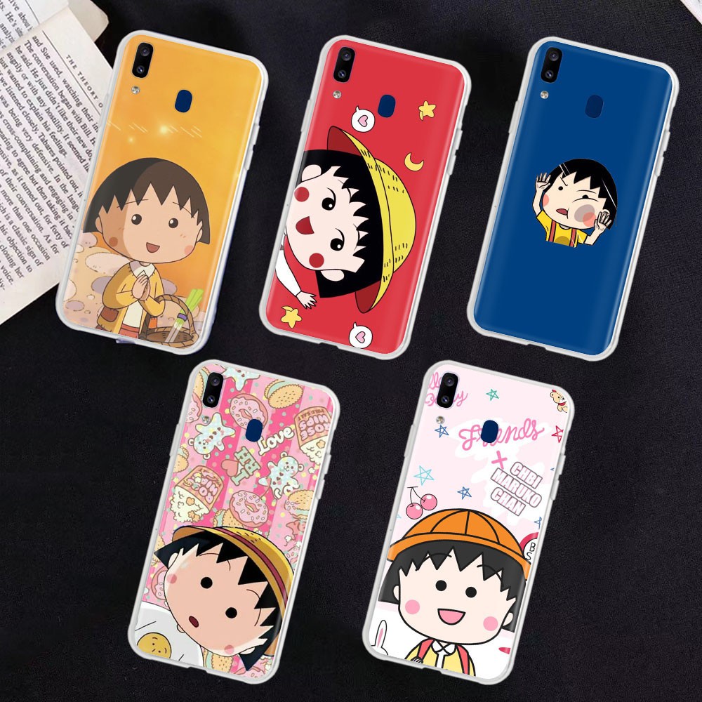 โปร่งใสสําหรับ Motorola Moto E6 E6S E5 E6I E4 Plus G Play Power ฝาครอบโทรศัพท์ Chibi Maruko-chan