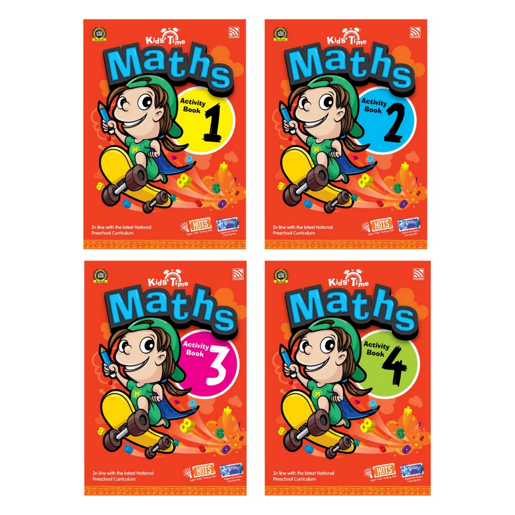 หนังสือเรียนอนุบาล Kids' Time Maths Activity แบบฝึกหัดเด็ก แบบเรียนอนุบาล Pelangithai
