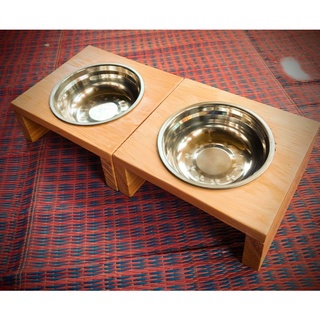 แท่นวางชามข้าวน้องหมาน้องแมวDog Cat Bowl Standพร้อมชามข้าว