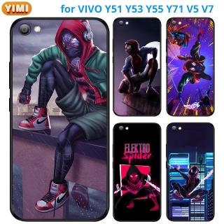 เคส VIVO Y27 Y78 y36 Y35 Y22 Y22s Y31 Y51 Y53S Y76 Y77 Y91C Y1S Y52 Y72 Pro 4G 5G V2247 V2249 1820 V2271A มือถือเคสโทรศัพท์ลายซุปเปอร์ฮีโร่แมงมุมสําหรับ