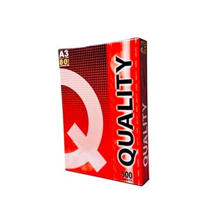 กระดาษถ่าย A3 80g 500 แผ่น Qแดง Quality