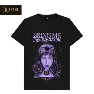 เสื้อยืดผ้าฝ้ายพิมพ์ลายขายดี เสื้อยืด พิมพ์ลาย BMTH Bring ME THE HORIZON พรีเมี่ยม สําหรับผู้ชาย