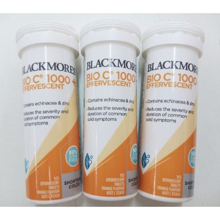 Blackmores Bio C 1000 mg Effervescent 10 tablets Vitamin C วิตามินซี เม็ดฟู่ แบล็คมอร์ ไบโอซี 1000 มก. ขนาด 10 เม็ด