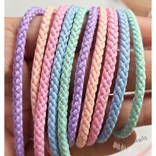 (#101) 3หลา > เชือกถักกลมขนาด 3มิล โทนสีพาสเทล