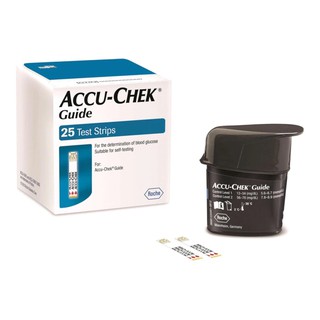 แถบตรวจน้ำตาล Accu Check Guide 25 ชิ้น