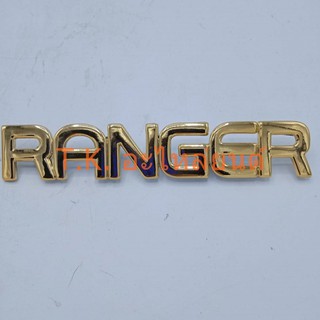 โลโก้ ฟอร์ด  RANGER สีทอง สีนี้เด่นมาก วิบวับๆๆ