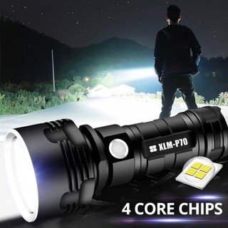 SHENYU XLM-P70 ไฟฉายสว่างมาก Super Powerful LED Flashlight มีระบบชาร์จในตัว ใช้แบตเตอรี่ 26650