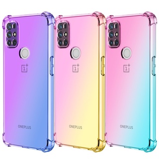 Case Oneplus 9 9Pro 9R 8T 8 8Pro 7 7Pro 7T T7Pro 6T Nord -N10 N100 5G Case Rainbow Gradient Transparent Phone Cover Soft TPU Casing