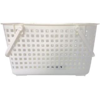 ตะกร้าผ้าเหลี่ยมหูหิ้ว G-WARE 2545 สีขาว