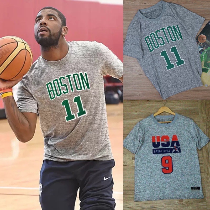เสื้อยืด Kyrie irving , Michael Jordan USA ผ้า Dri - fit