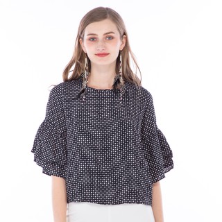 ATIPA Flora เสื้อเบลาส์ระบายแขน (ฟรีไซส์)