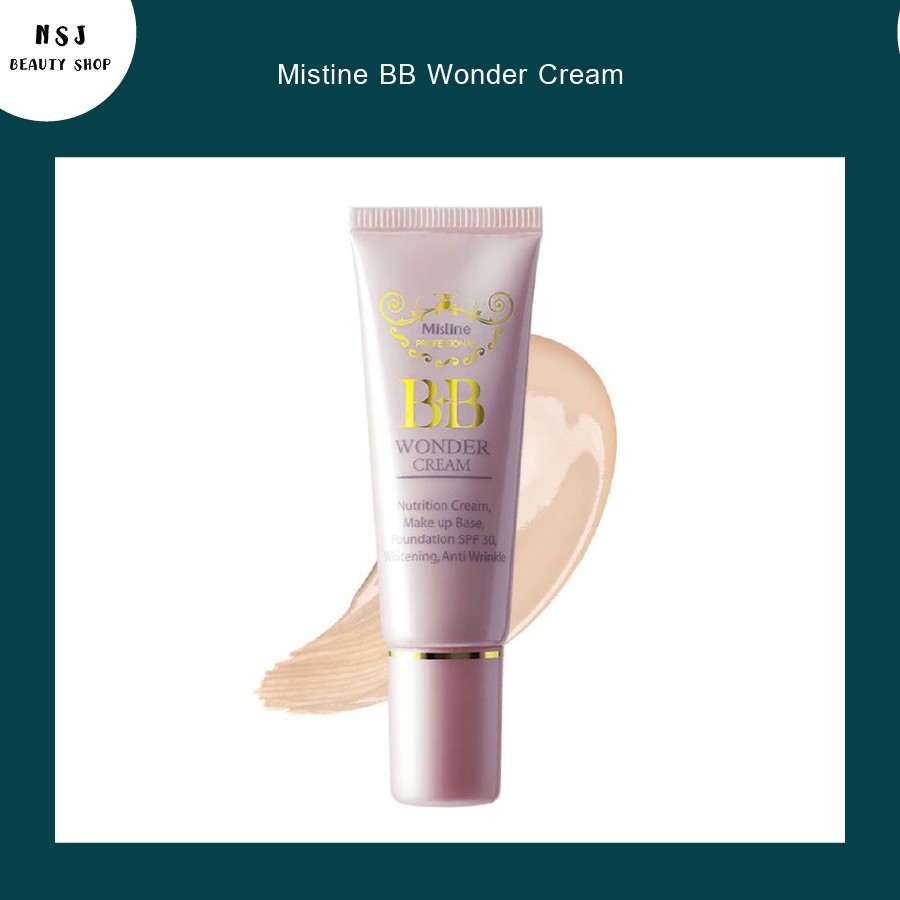 ครีมรองพื้น Mistine BB Wonder Cream มิสทีน บีบ วันเดอร์ ครีม ขนาด 15 กรัม