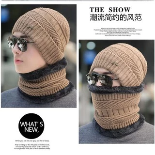 ร้านไทย ส่งเร็ว สีตรงปก รุ่น UP57 set 2 ชิ้น หมวก ผ้าไหมพรม + ปลอกคอ ผู้ชาย ผู้หญิง แบบเดี่ยว แบบ set บุขน