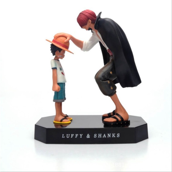 ตุ๊กตาฟิกเกอร์ One Piece Shanks Luffy Play The Head ของเล่นสําหรับเด็ก