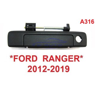 มีรูกุญแจ สีดำ มือเปิดท้าย FORD RANGER PX 2012-2019 ฟอร์ด เรนเจอร์ MAZDA BT50 มาสด้า บีที50 มือดึงท้าย มือเปิดท้ายกระบะ