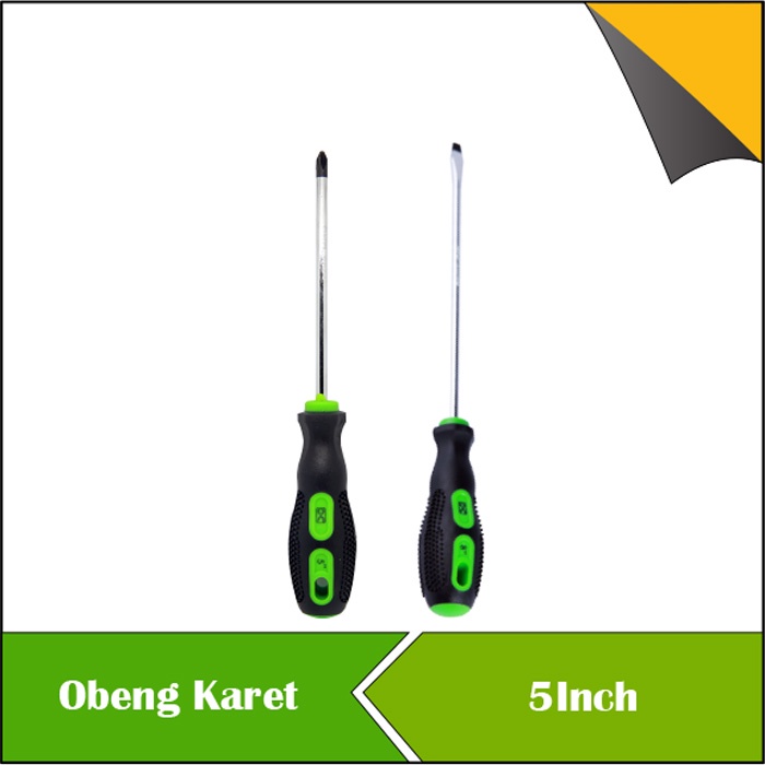 D-XPLORE AG22 5 INCH PLUS MINUS RUBBER SCREWDRIVER