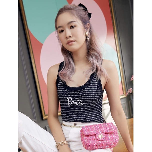 NEW Pomelo Barbie Handbag กระเป๋า NEW with tag pomelo x barbie flapbag pomelobarbie pomeloxbarbie ba