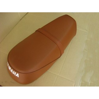 YAMAHA YB100 "BROWN" With "RED" STITCH COMPLETE DOUBLE SEAT COMPLETE // เบาะ เบาะมอเตอร์ไซค์ สีน้ำตาล สินค้าคุณภาพดี