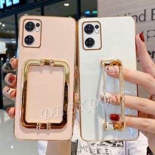 ใหม่ เคส OPPO Reno7 Z 5G / A76 2022 New Phone Case Electroplated Softcase Casing Shell Camera Protection Black White Back Cover เคสโทรศัพท์ Reno 7 Z 7Z Reno7Z