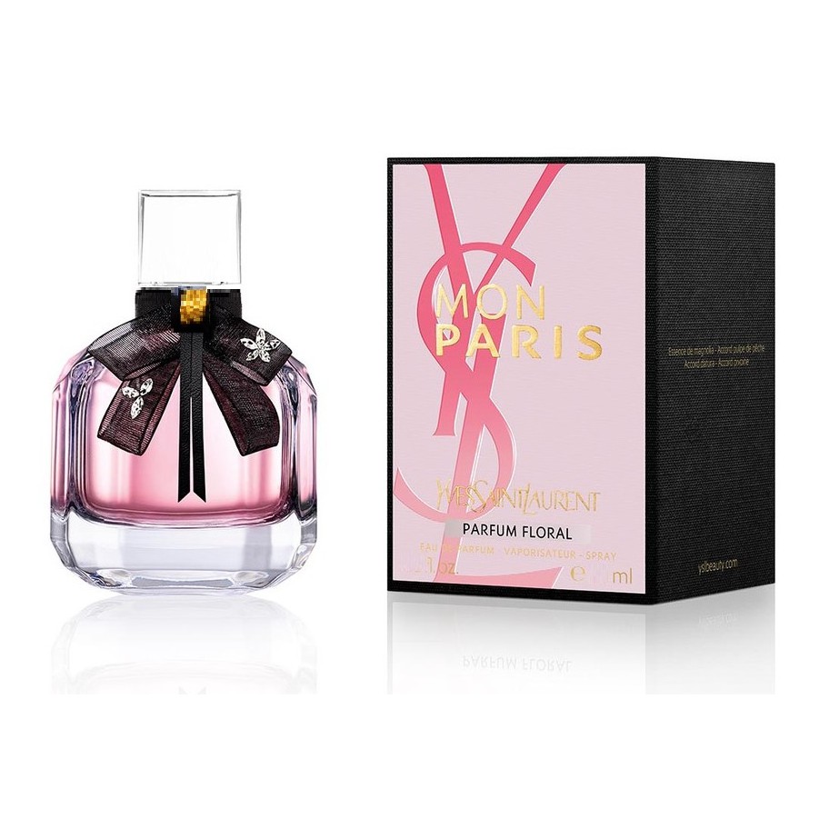 (Parfum Floral)  YVES SAINT LAURENT YSL Mon Paris Parfum Floral EDP 90 ml. กล่องซีล