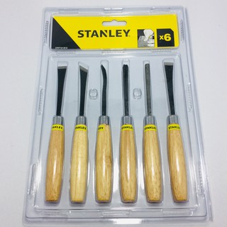 ชุดแกะสลักไม้ 6 ชิ้น STANLEY ชุดช่างไม้ ชุดเครื่องมือแกะสลักไม้