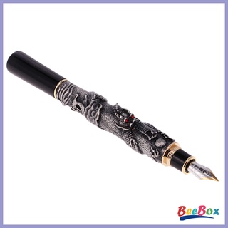 Beebox ปากกาน้ําพุ Jinhao มังกรจีน / สีบรอนซ์ Basso-Relievo