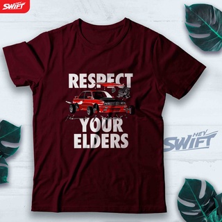 [COD]เสื้อยืด พิมพ์ลาย BMW E30 RESPECT YOUR ELDERS DISTROS-5XL