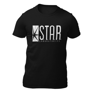 เสื้อผ้าผชCamiseta - THE FLASH STAR- เสื้อยืด -S-5XL