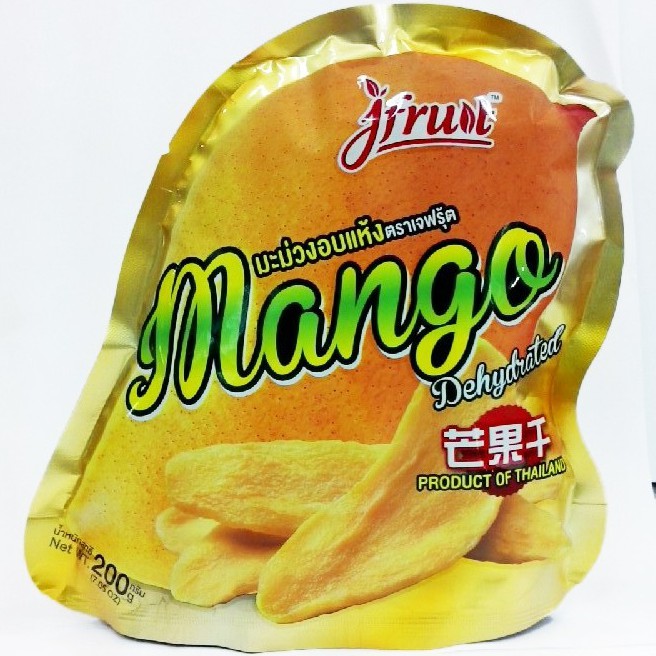 เจฟรุ้ต (Jfruit) มะม่วงอบแห้ง สูตรน้ำตาลน้อย Dehydrated Mango Low Sugar 200 g.