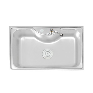 Embedded sink BUILT-IN SINK 1B LUCKY FLAME BIS-0858 STAINLESS STEEL Sink device Kitchen equipment อ่างล้างจานฝัง ซิงค์ฝั