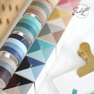 เทปตกแต่ง box set ไล่โทนสี ได้ 4 ม้วน (washi tape/masking tape)- เทปตกแต่ง