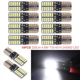 10 x 220 lm 4.8 W T 10 4014 24 SMD ไฟ LED ไฟท้ายรถยนต์