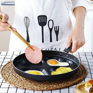 กระทะทอดไข่ดาว 4 หลุม 2 วงกลม 2 รูปหัวใจ non-stick พร้อมส่ง