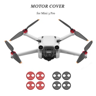 ฝาครอบมอเตอร์อลูมิเนียม กันฝุ่น กันน้ํา สีแดง สําหรับโดรน DJI Mini 3/ Mini 3 Pro 4 ชิ้น