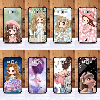 เคส Samsung Grand 2 ลายการ์ตูนผู้หญิง ขอบนิ่มหลังแข็ง เคสมือถือ เคสโทรศัพท์ Case เคส TPU ขอบนิ่มหลังแข็งไม่ขูดตัวเครื่อง