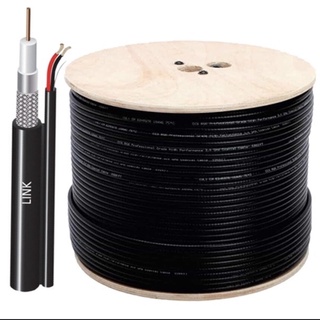 LINK CB-0106AWA RG 6/U Cable Black Jacket W/CCA Power Wire, 95% Shield Advanced Grade 500m. / Roll