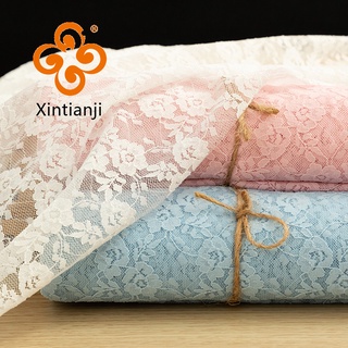 แฟชั่นเย็บผ้าผ้าถักดอกไม้ลูกไม้ยืดหยุ่นผ้าสบาย DIY ผ้า 45*14…