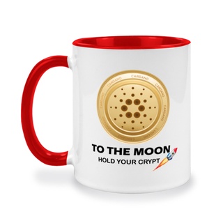 แก้วกาแฟ มัคเซรามิคสกรีนลายลายคริปโต Cardano (ADA) TO The Moon