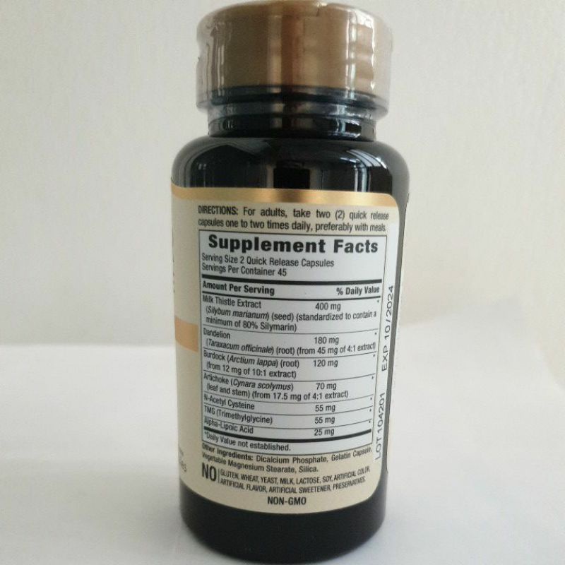 Liver Cleanse Complex วิตามินฟื้นฟูบำรุงตับ ขวด 90 แคปซูล ของแท้ ...