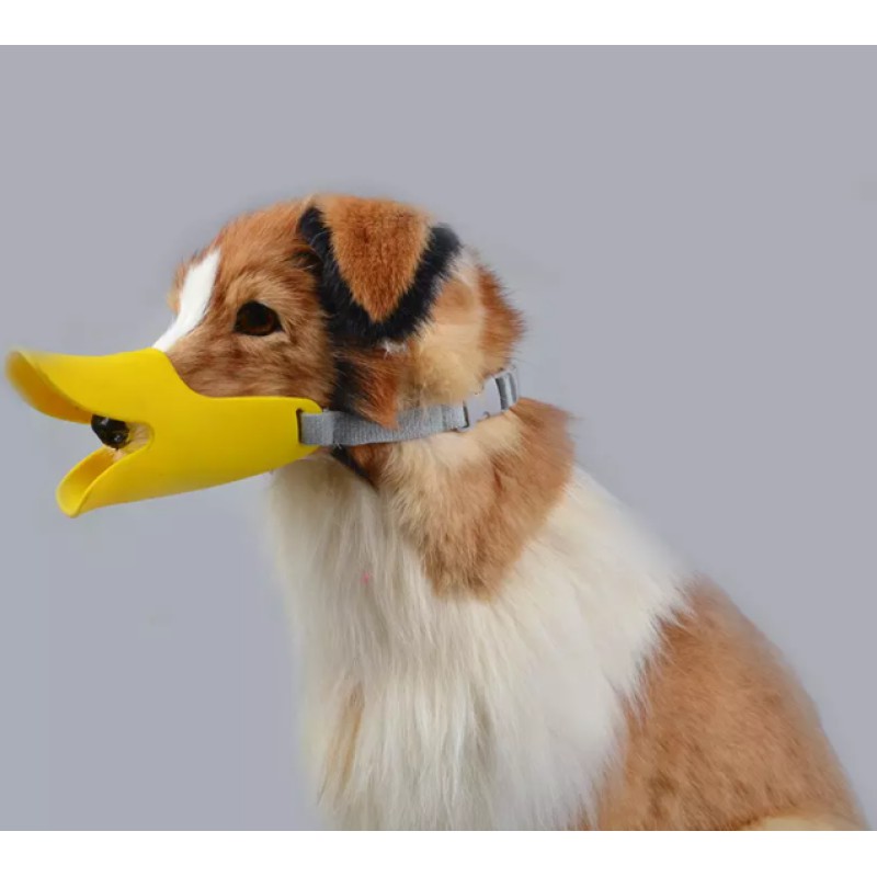 Pet dog Mask Muzzle duck mouth ที่ครอบปากสุนัข ที่ครอบปากสุนัข รูปปากเป็ด (ไซส์ L)