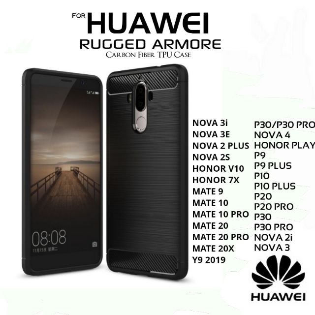 Huawei Mate 30 20 10 9 P30 Pro X Nova 4 3 3i 3E 2i 2S Plus Honor Play V10 เคส Rugged Armor Cover Case