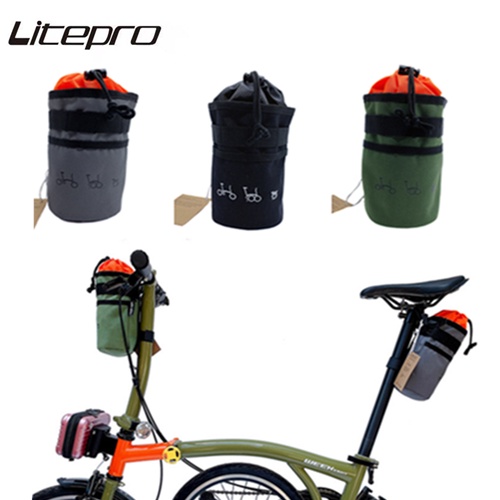 Litepro ที่วางขวดน้ำด้านหน้าแบบ seatpost กุญแจ.velcro สำหรับจักรยาน Brompton