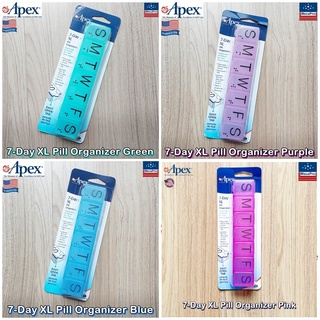 Apex® 7-Day XL Pill Organizer กล่องใส่ยา - อาหารเสริม ตลับใส่ยา ใช้งานง่าย พกพาสะดวก สวยงาม